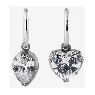 Асимметричные серьги-кликеры из серебра с фианитами AMOVA Poison Drop — модель bq3yga1 — фото 2