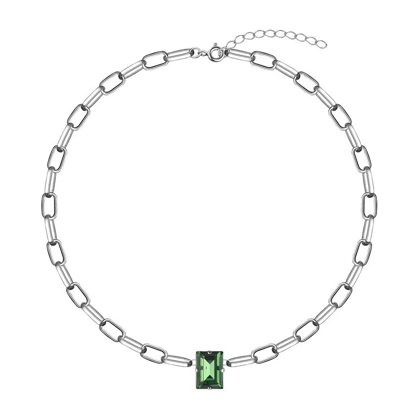 Подвеска «Серебристое колье с кристаллом Erica» Phenomenal Studio Poison Drop — модель e3zk2bv — фото 4