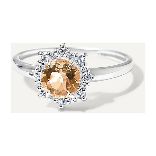 Серебряное кольцо с желтым топазом — арт. 10322-003434