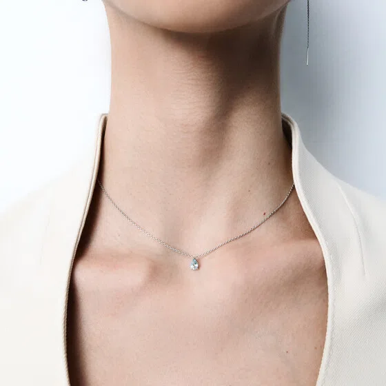 Подвеска «Колье из белого золота с топазом» Herald Percy Diamonds Poison Drop — модель 956191y — фото 2