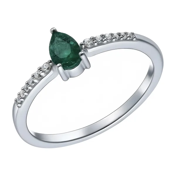 Серебряное кольцо с изумрудом — арт. 1068703