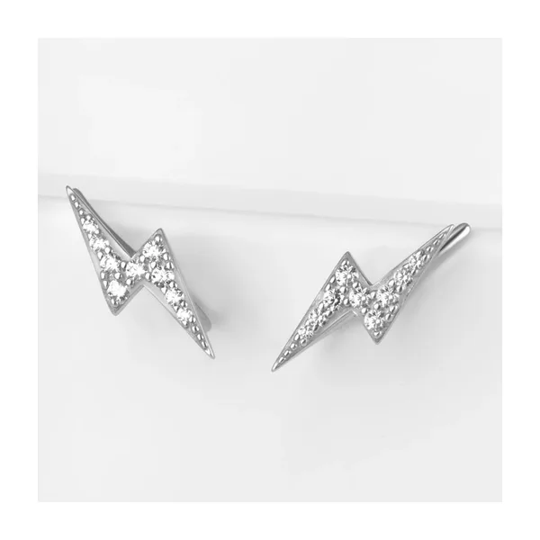 Серьги из серебра с фианитами — арт. 000-393699