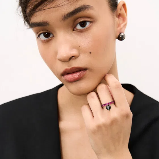 Кольцо «Сердце» с шпинелью, коллекция Gather Luck, из серебра Dzhanelli Jewellery Poison Drop — модель d4t29hy — фото 3