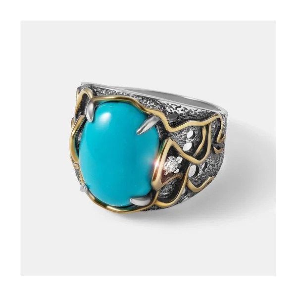Серебряное кольцо с бирюзой — арт. 10322-005890