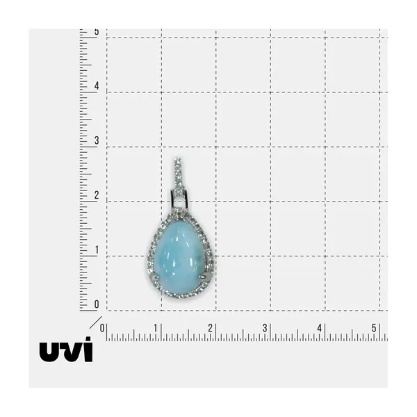 Серебряная подвеска с ларимаром — арт. 10422-001991