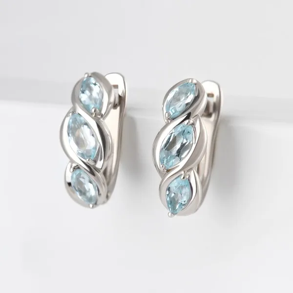Серьги из серебра с топазами — арт. 000-373501