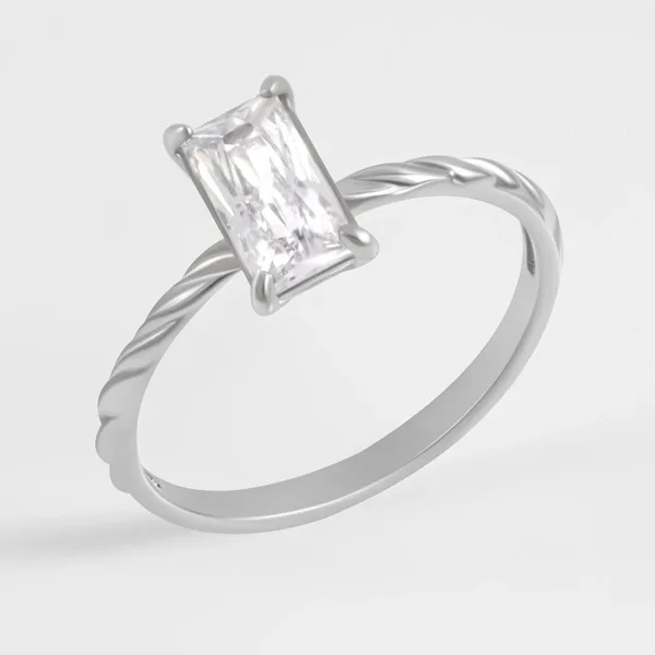 Кольцо из серебра с фианитами — арт. 000-388227