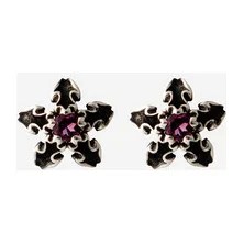 Пусеты из серебра с родолитом Baroque orchid Sparkle — модель rkecnq2