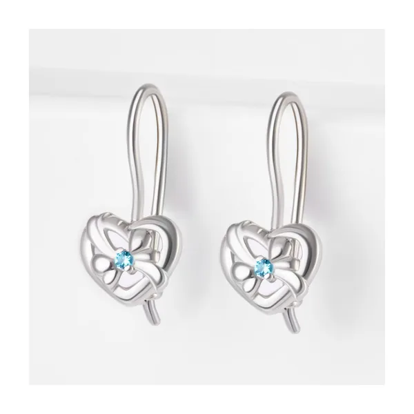 Серьги детские из серебра с фианитами — арт. 000-280724