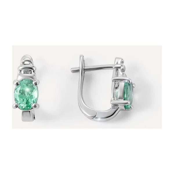 Серебряные серьги с апатитами — арт. 10522-004780