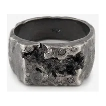 Кольцо из черненого серебра с бриллиантами Surrender Kintsugi Jewelry Poison Drop — модель 5c3gsbd