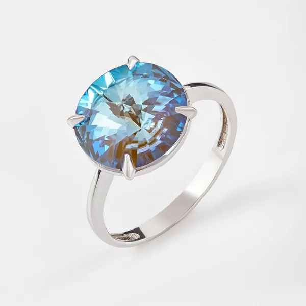 Кольцо из серебра с кристаллами Swarovski — арт. 000-360071