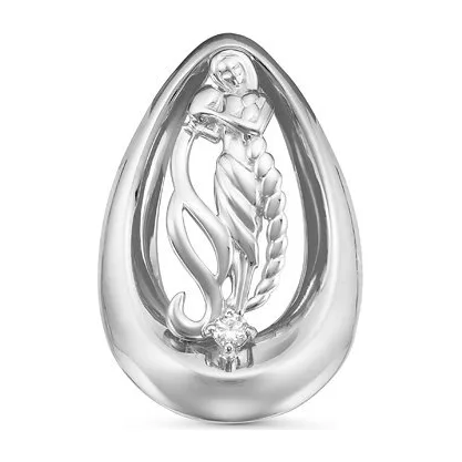 Подвеска знак зодиака из серебра с фианитами — арт. 000-332096