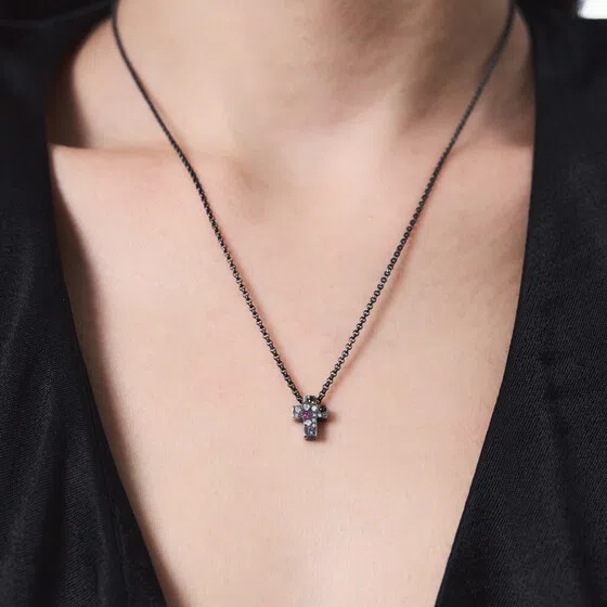 Колье из серебра с муассанитами и раухтопазом Mintaka Jewellery Poison Drop — модель yrh7z2i — фото 3
