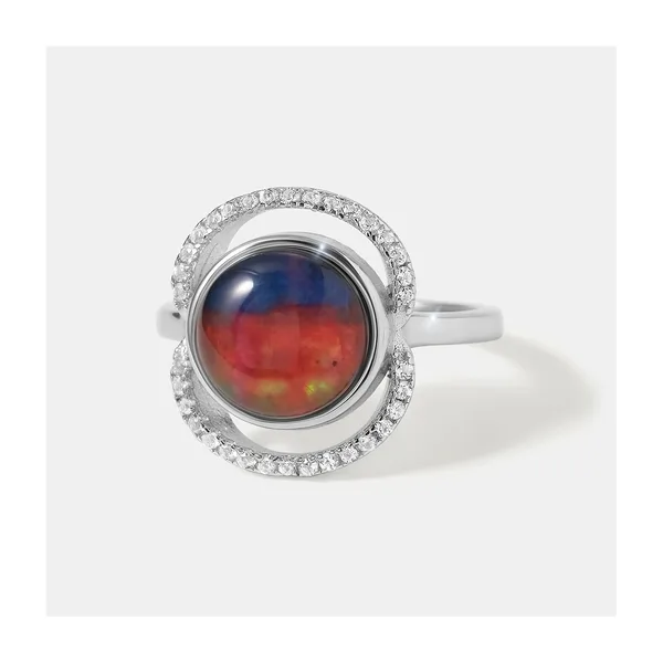 Серебряное кольцо с аммолитом — арт. 10323-000382
