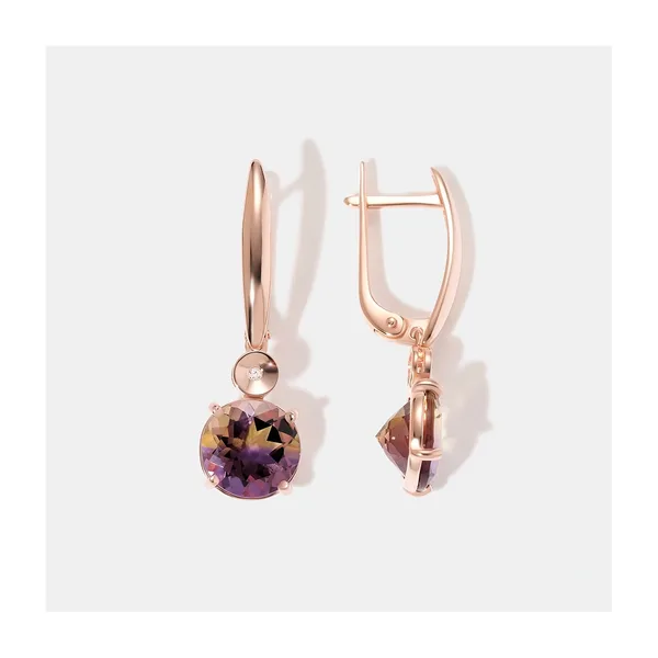 Серебряные серьги с аметринами — арт. 10522-003746