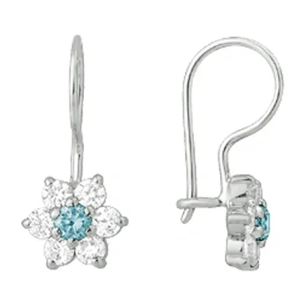 Серьги детские из серебра с фианитами — арт. 000-284876