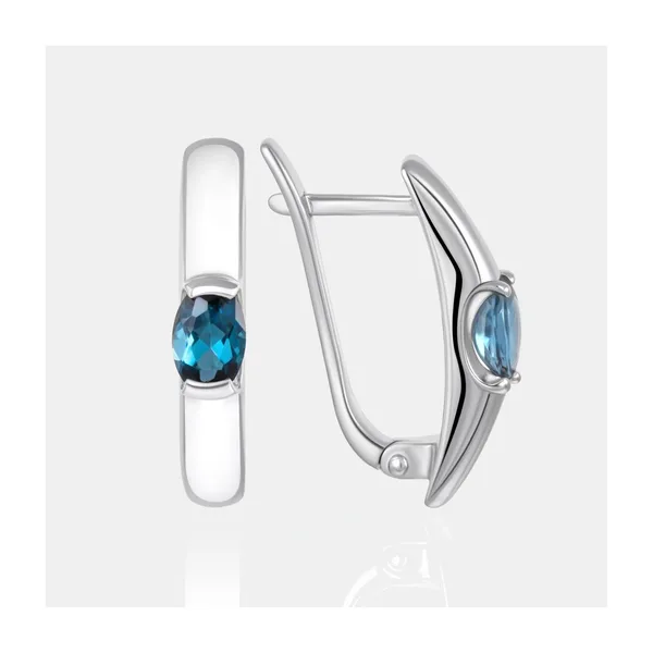 Серьги из серебра с топазами — арт. 000-401123