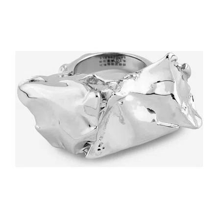Серебристое кольцо Molten Rock MM6 Maison Margiela Poison Drop — модель ukfqp0i — фото 3