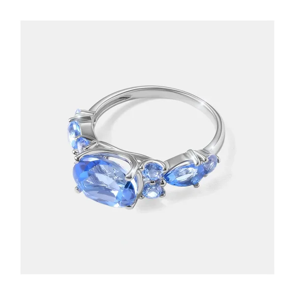 Серебряное кольцо с топазами Индиго — арт. 10322-006100