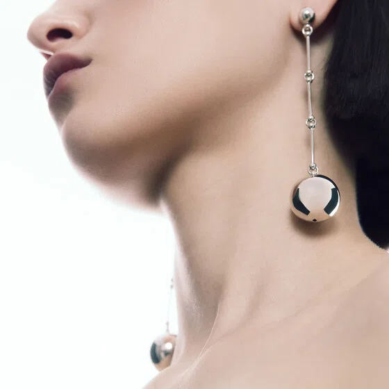 Длинные серьги из серебра со сферами Pianegonda Poison Drop — модель kk9vj8s — фото 2