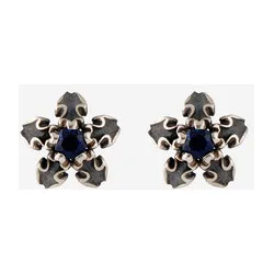 Пусеты из серебра с синтетическим сапфиром Baroque sapphire Sparkle — модель te66r8i