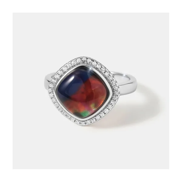 Серебряное кольцо с аммолитом — арт. 10329-000427