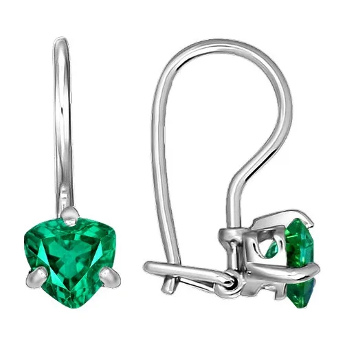 Серьги детские из серебра с фианитами — арт. 000-353624