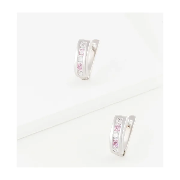 Серьги детские из серебра с фианитами — арт. 000-322313