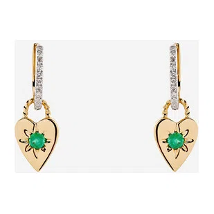 Серьги из золота с бриллиантами и изумрудами Lumiere D'OR Poison Drop — модель jqced4v