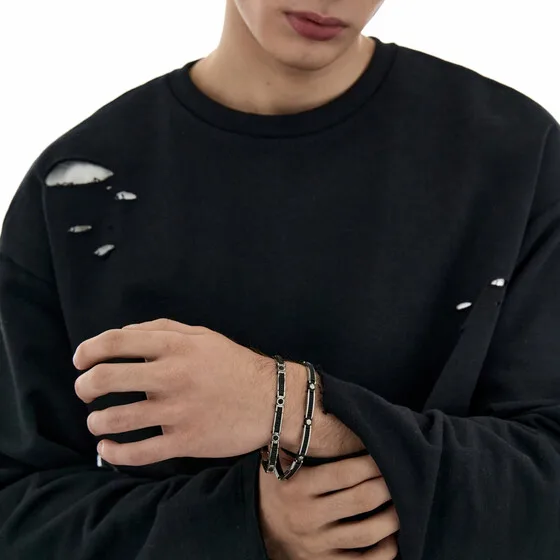 Серебристый браслет BRACELET BACKLINER — модель 0hbwpj0
