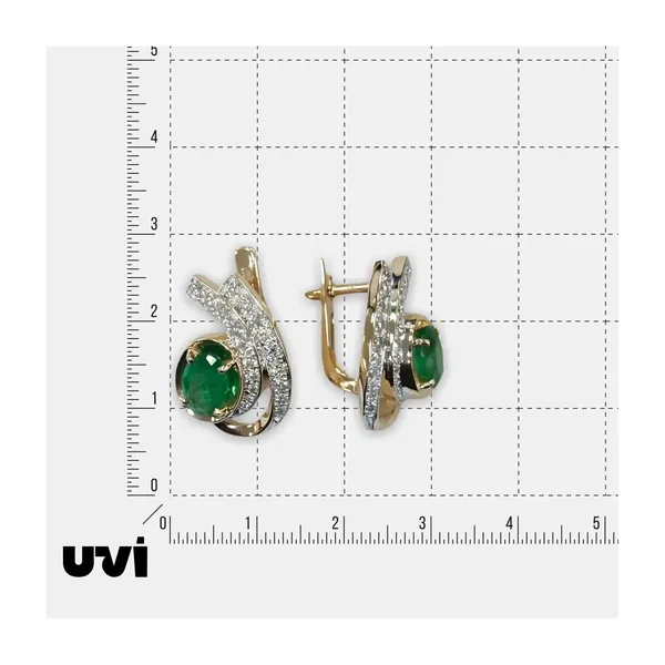 Серьги из золота с изумрудами — арт. 10511-001716