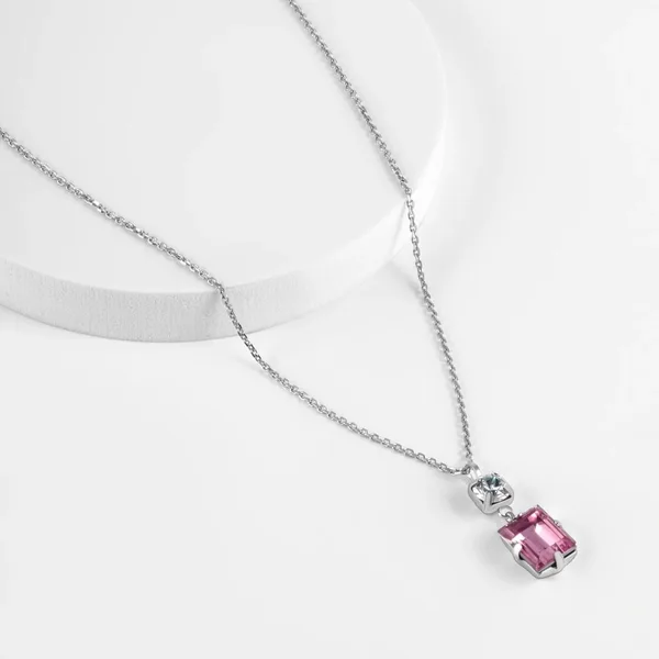 Колье из серебра с кристаллами Swarovski — арт. 000-390441
