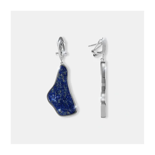 Серебряные серьги с лазуритами — арт. 10522-005854