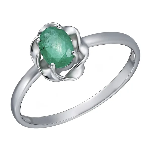 Серебряное кольцо с изумрудом