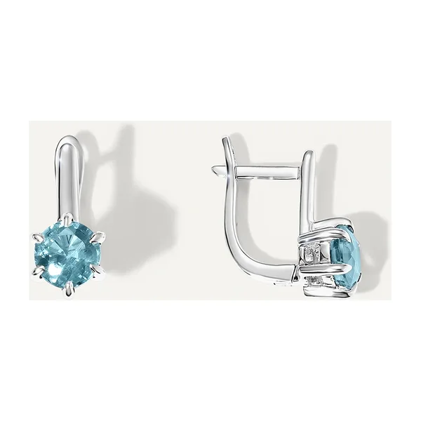 Серебряные серьги с кианитами — арт. 10522-002372