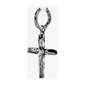 Моносерьга из черненого серебра Cross rough Poison Drop — модель 5ds79a1