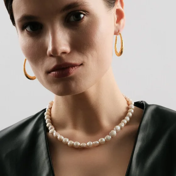 Серьги-кольца из ювелирного сплава — модель 482ksx6