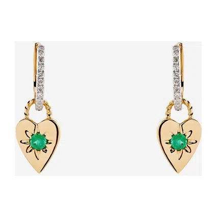 Серьги из золота с бриллиантами и изумрудами Lumiere D'OR Poison Drop — модель jqced4v — фото 3