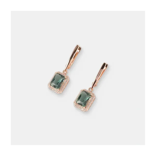 Серебряные серьги с празиолитами — арт. 10522-005039