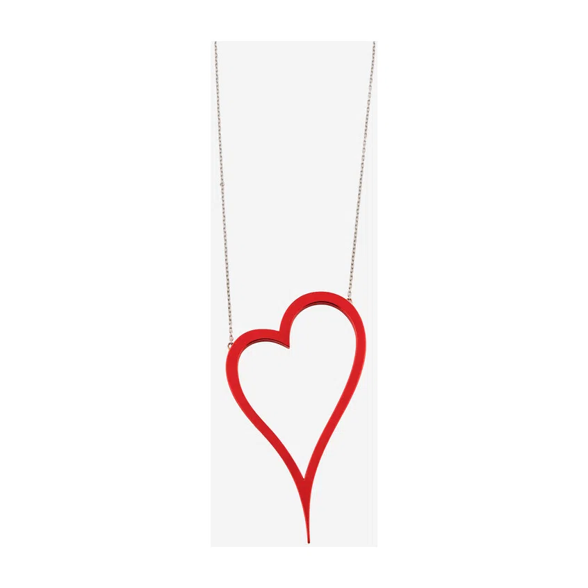 Колье из серебра «Сердце малое» на цепи коллекция HEART Dzhanelli Jewellery Poison Drop — модель 5y79nv1