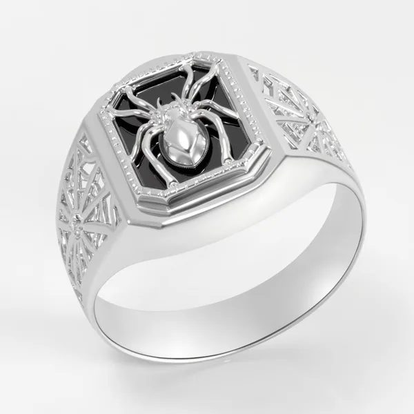 Печатка из серебра с фианитами — арт. 000-374805