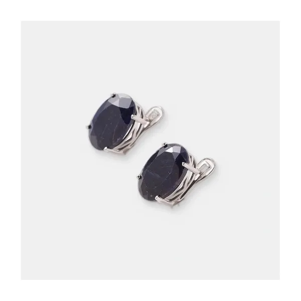 Серебряные серьги с корундами — арт. 10522-004973