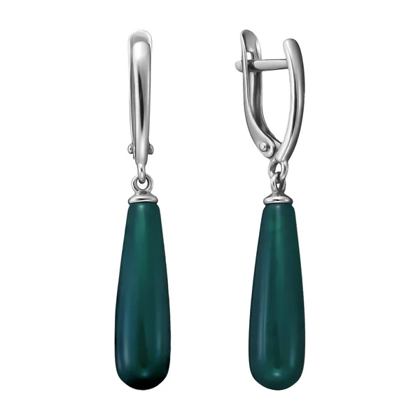 Серебряные серьги с агатами