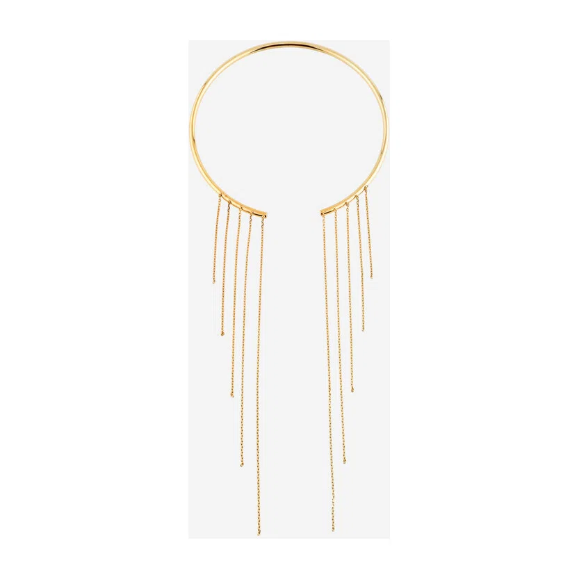 Позолоченный чокер из серебра с цепями Art Deco LUTA Jewelry Poison Drop — модель cq6zrff — фото 2