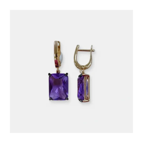 Серебряные серьги с аметистами — арт. 10522-006753