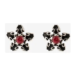 Пусеты из серебра с родолитом Baroque mauve Sparkle — модель 0c7k57a