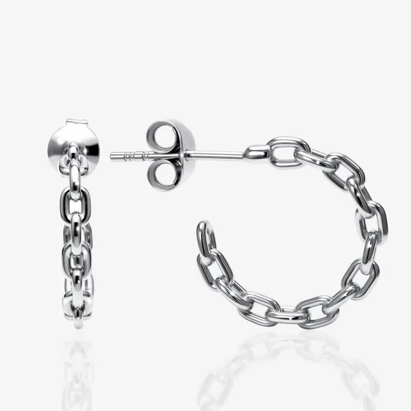 Серьги гвоздики из серебра — арт. 000-404514