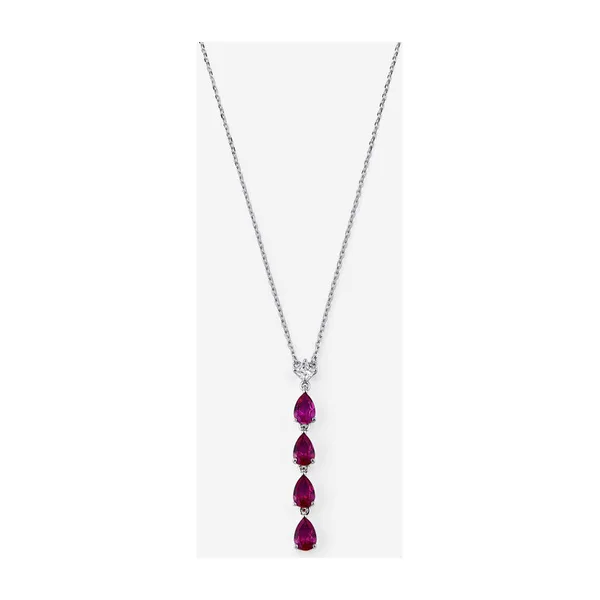 Подвеска Колье из серебра с фианитами PASSION RUBY — модель 6b6gmcf