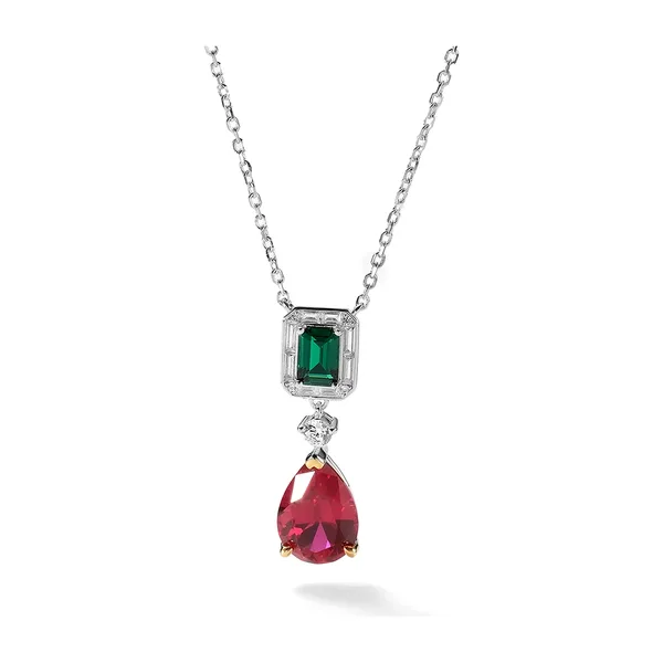 Серебряное колье с кубическим цирконием